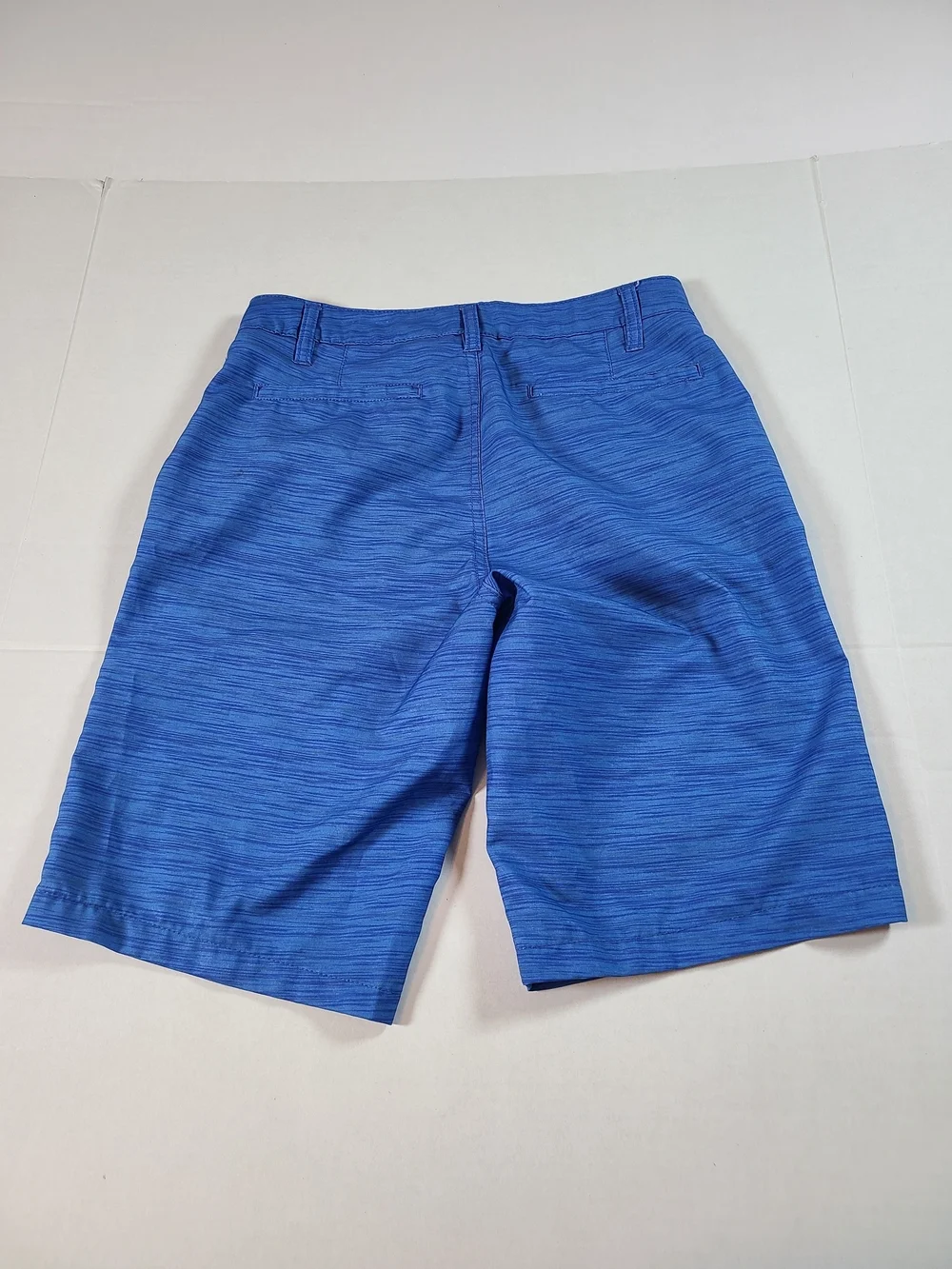 Hurley Blue Knit Swim Shorts with Pockets Logo Button Front Size 28